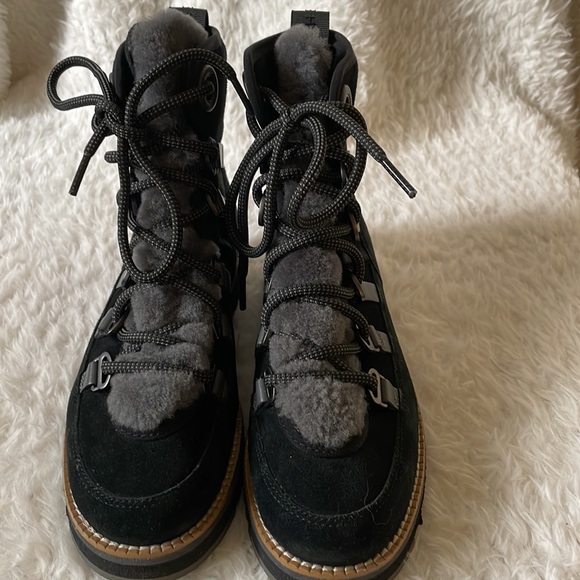 Cole Haan zero grand lux hiker boot suede shearling - Picture 2 of 9